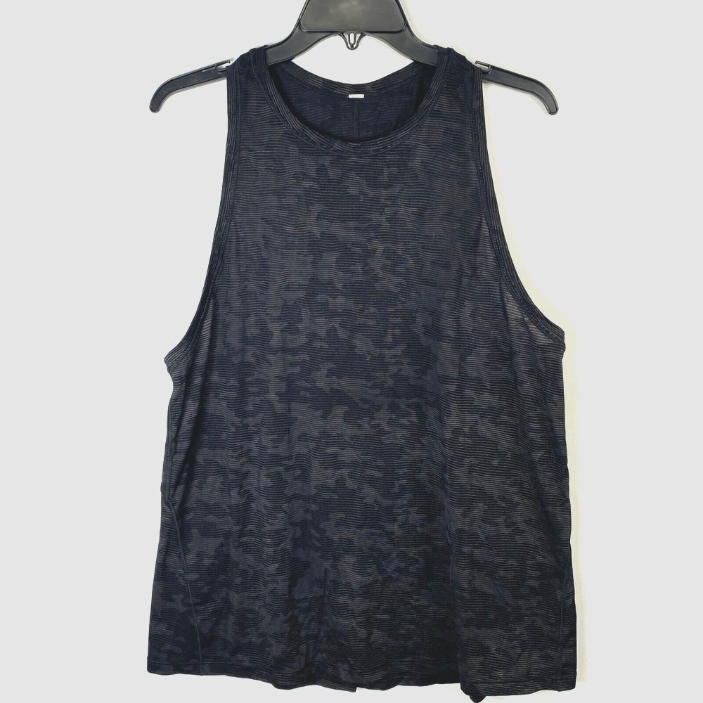Lululemon Racerback Black Camo Womens Top FIts Size Medium No Size Dot